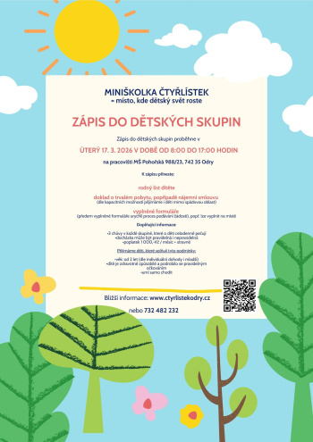 zápis do dětských skupin